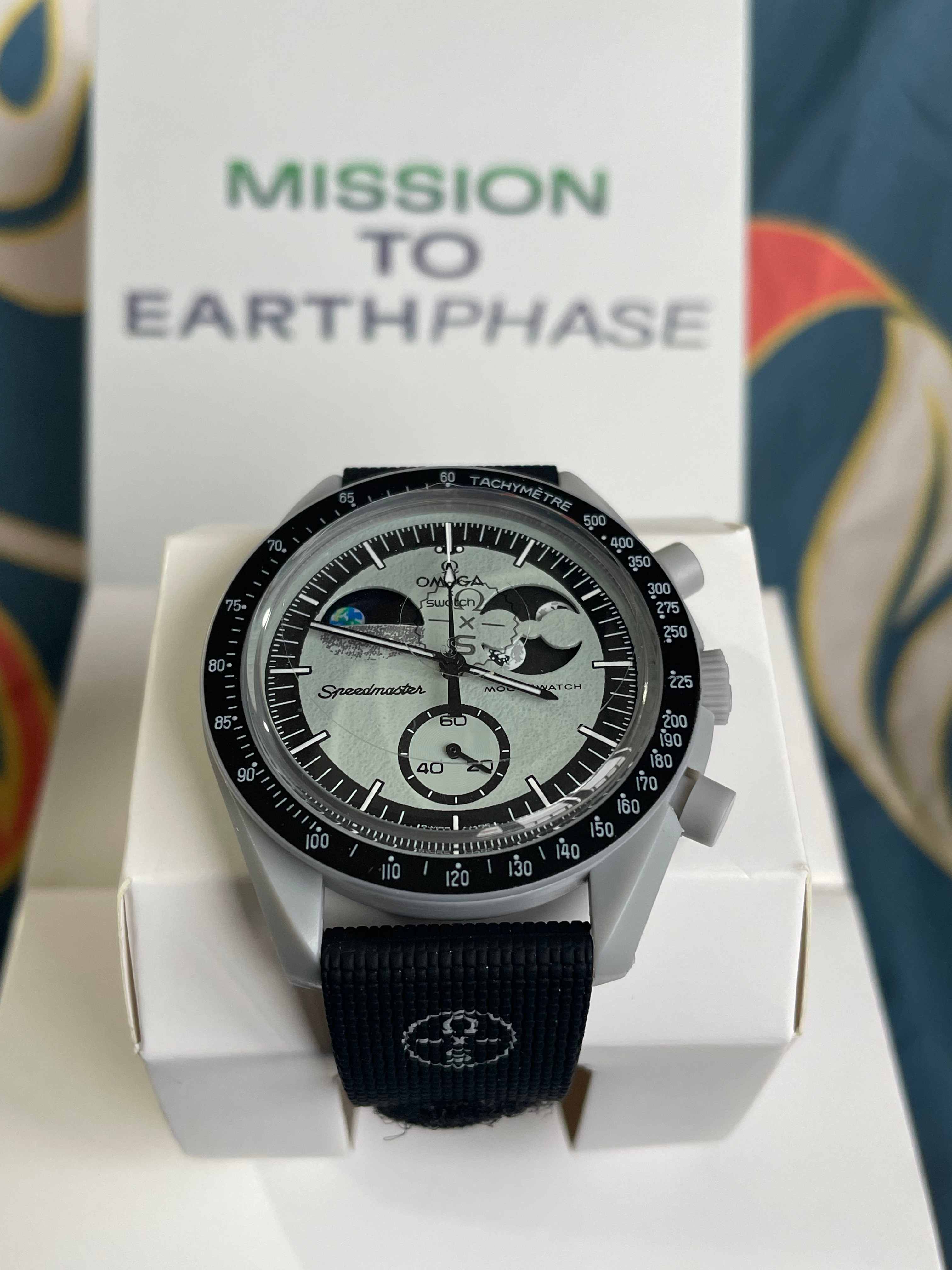 Nwot Omega X Swatch Speedmaster Moonswatch Earthphase